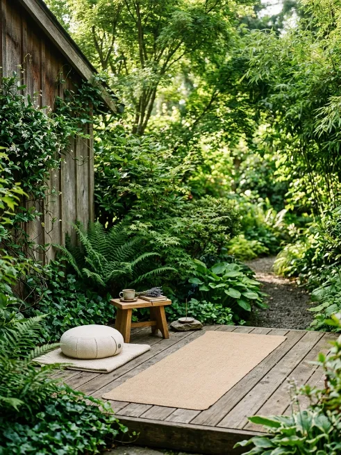 A dedicated meditation or yoga corner