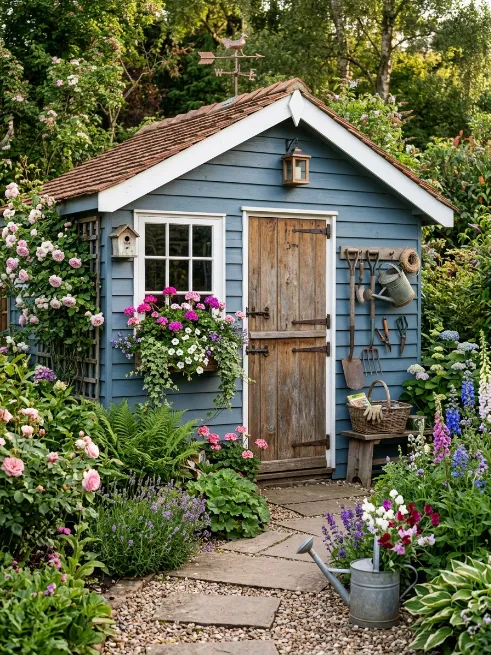 A garden shed with personality