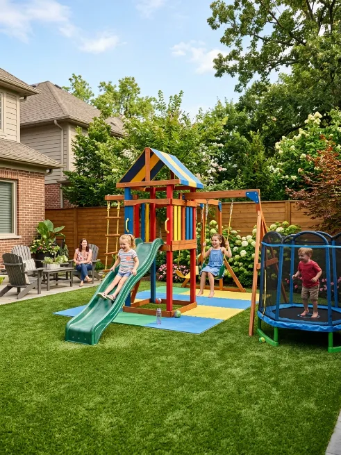A kids play area with soft padding