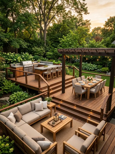 A multi level deck