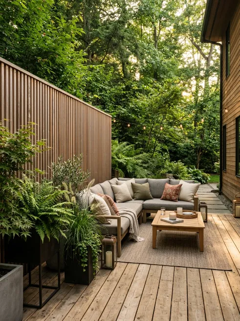 A privacy screen wall