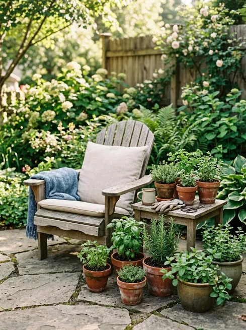 A small herb garden