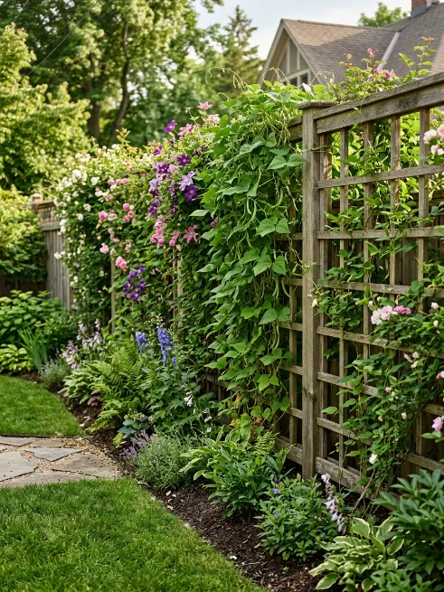 A trellis wall