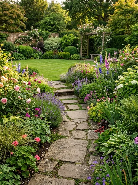 Add a pathway through or beside the bed