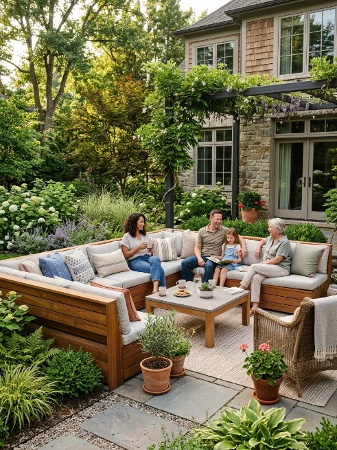 Add built in bench seating