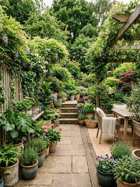 Add potted plants along every edge