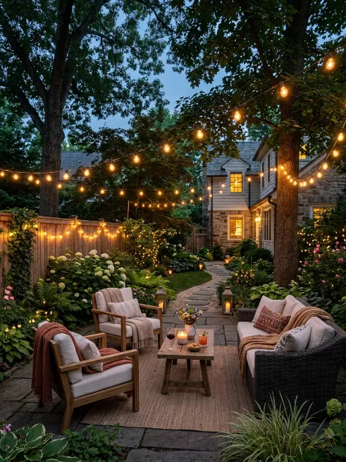 Add string lights for instant ambience