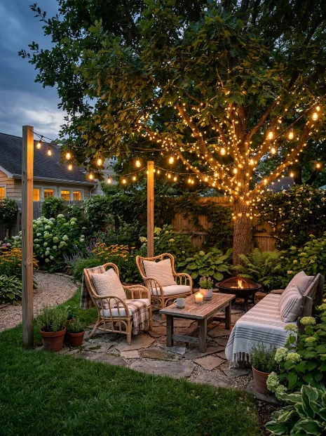 Add string lights for instant ambience