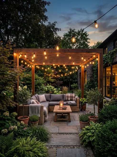 Add string lights for instant atmosphere