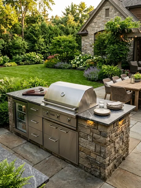 Add a built in grill island