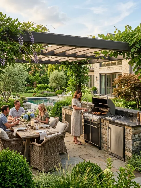 Add a built in outdoor kitchen