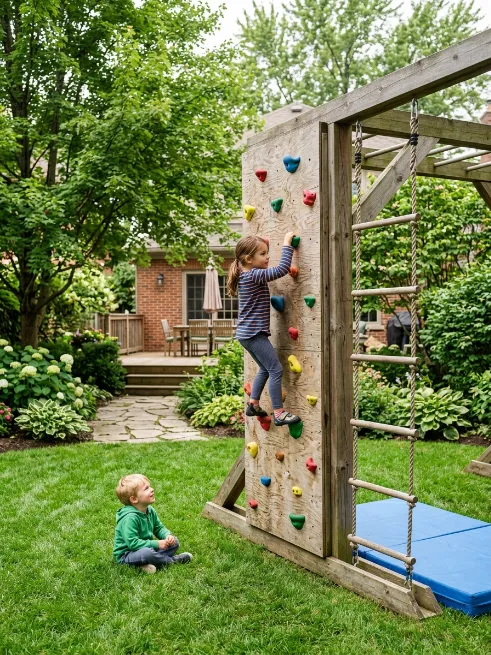 Add a climbing wall or rope ladder