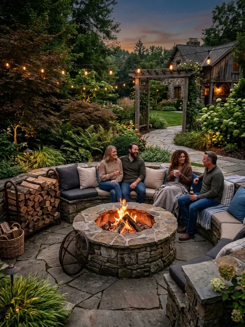 Add a fire pit area