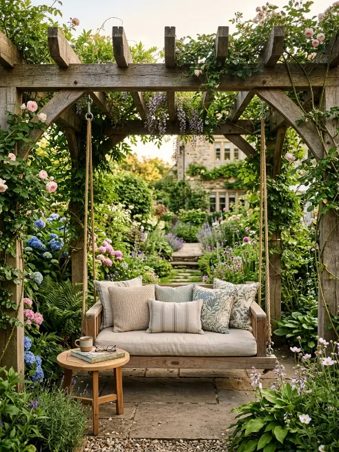 Add a pergola swing