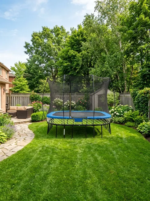 Add a trampoline for the kids