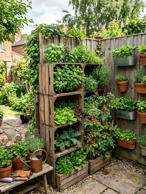 Add a vertical herb or vegetable garden
