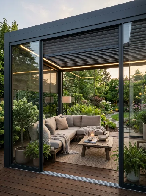 All season enclosed pergola