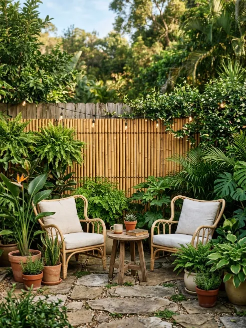 Bamboo screening panels