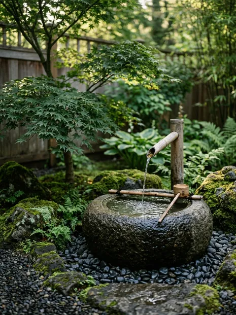 Bamboo spout fountain