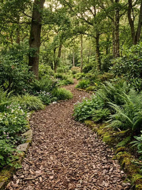 Bark chip trail