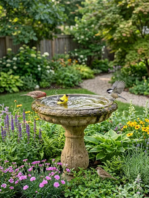 Birdbath station