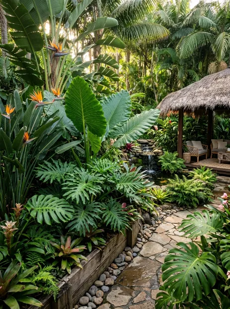 Bring in bold foliage plants
