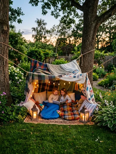 Build a blanket fort camp