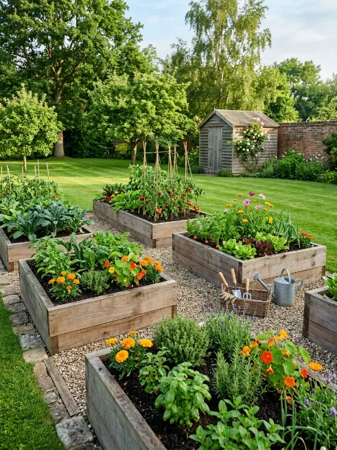 Build raised planter boxes