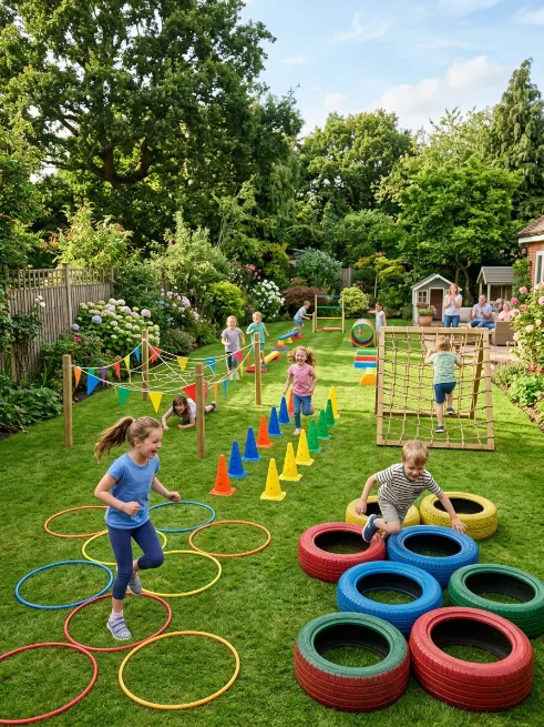 Build a backyard obstacle course
