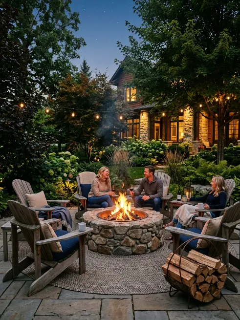 Build a cozy fire pit area