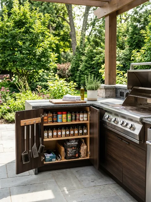 Build a dry storage cabinet for grilling tools