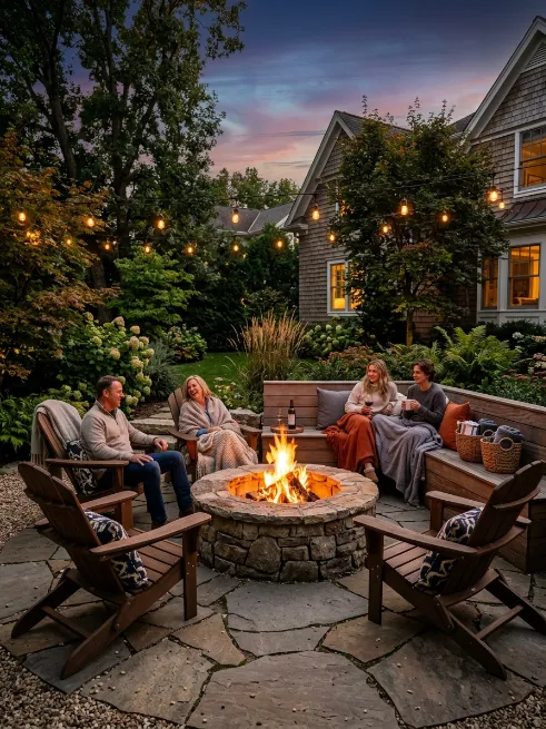 Build a fire pit seating area