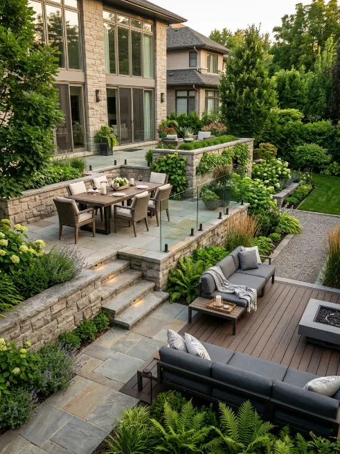 Build a multi level patio
