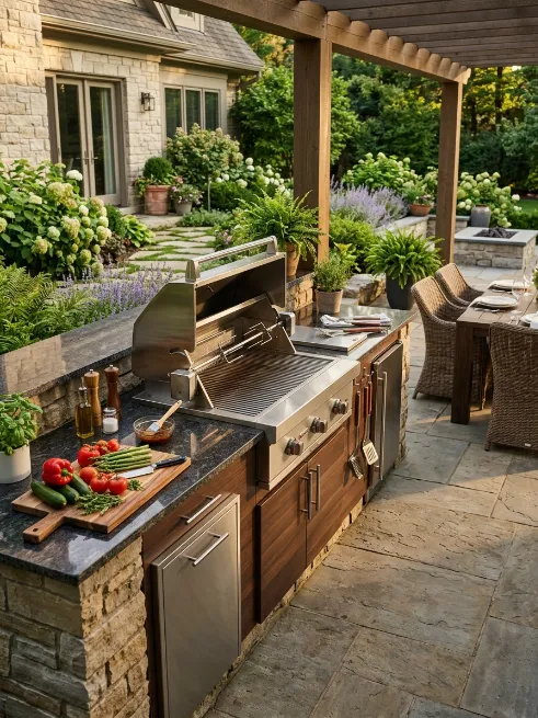Build an outdoor kitchen or grill station