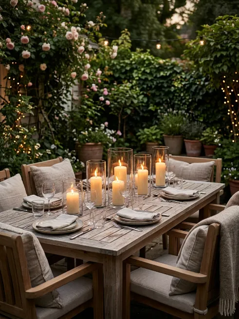 Candles in weatherproof holders
