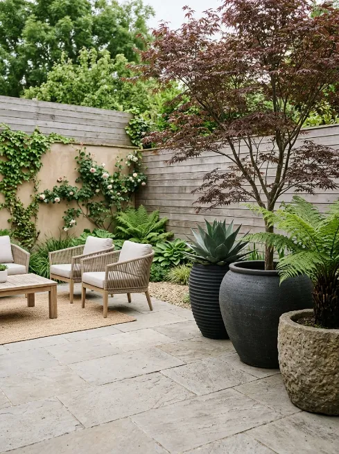 Choose fewer, bigger plants over many small ones