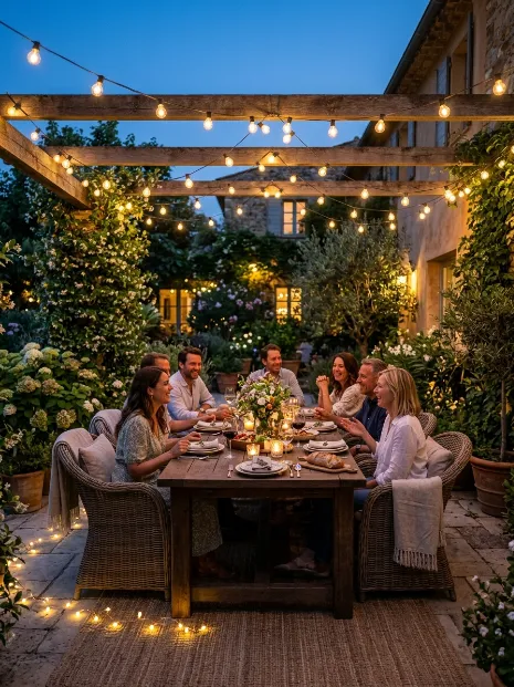 Create a canopy over the dining table