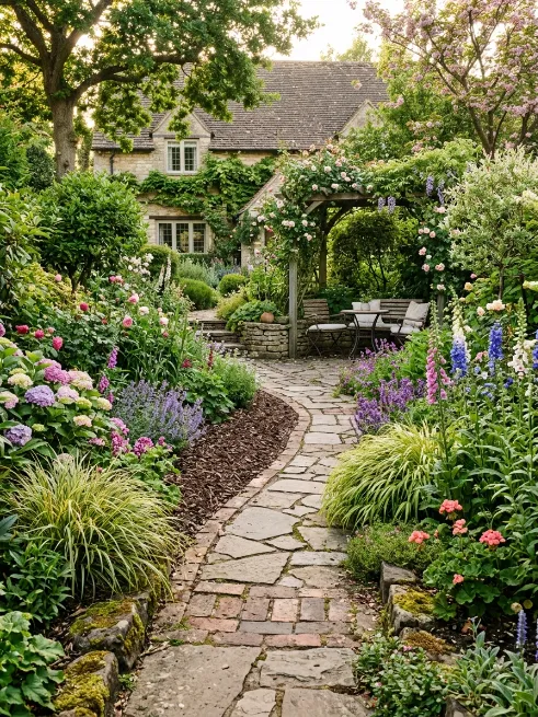 Create winding garden paths