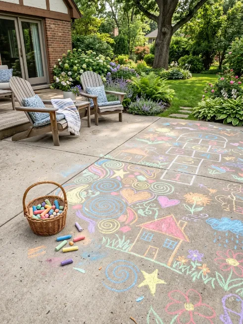 Create a chalk art zone