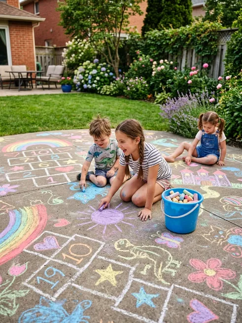 Create a chalk art zone