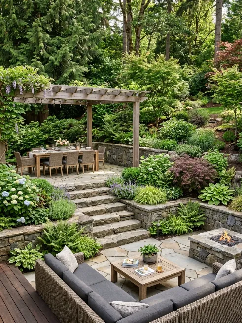 Create a multi level patio