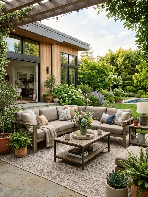 Create a outdoor living room
