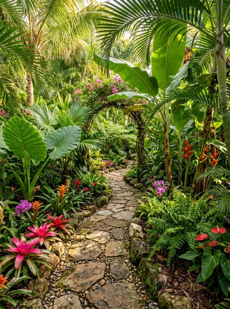 Create a winding stone path