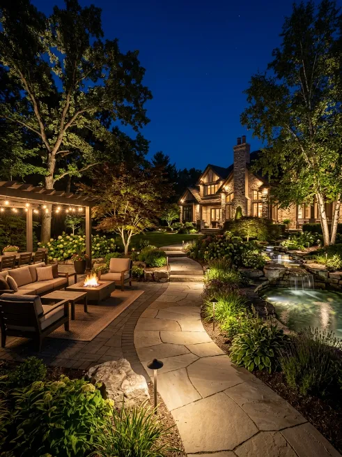 Custom landscape lighting design