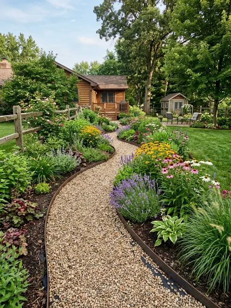 Define your space with gravel paths