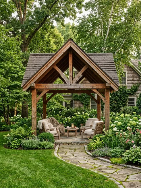 Gable roof pavilion