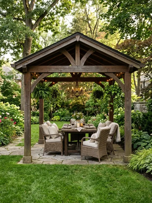 Gazebo for a defined outdoor room