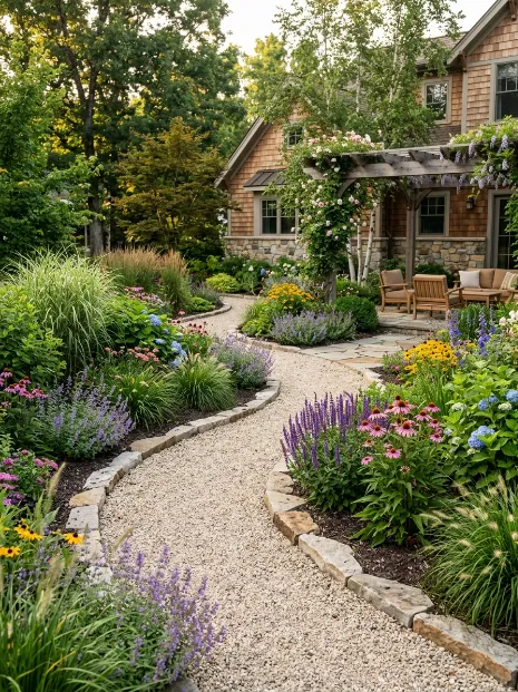 Gravel pathways instead of concrete