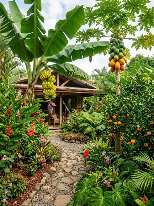 Grow fruit trees for a real tropical feel