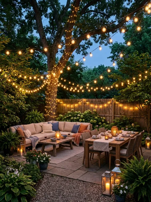 Hang string lights everywhere